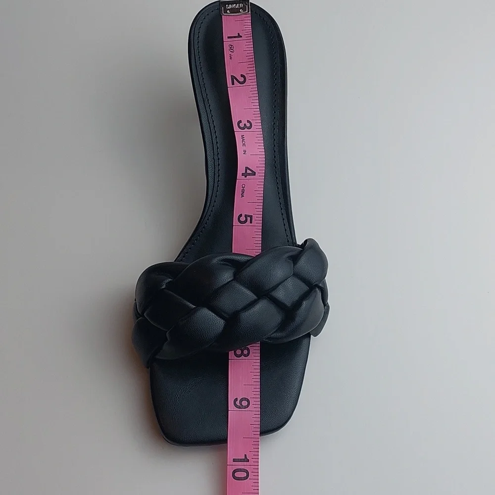 Madden girl women's sandals‎ kitten heels shanaa black size 6.5M